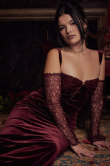 Kaia Evening Velvet Maxi Elbise