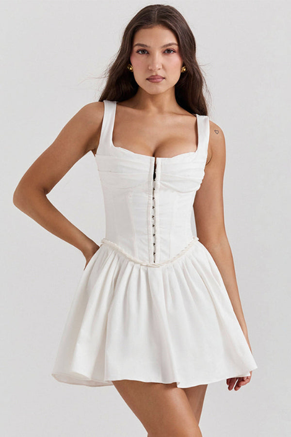 Cupid Pleated Mini Elbise