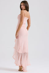 Gabriella Light Peach Ruffle Elbise