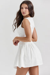 Cupid Pleated Mini Elbise
