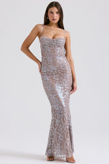 Azzurra Ice Blue Lace Elbise