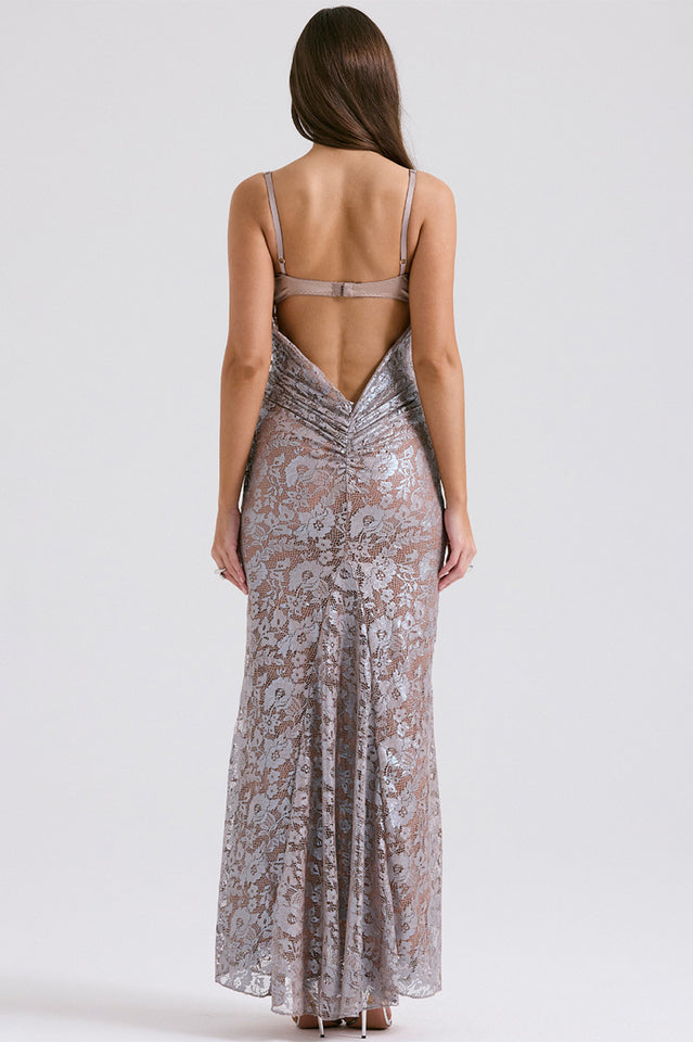 Azzurra Ice Blue Lace Elbise