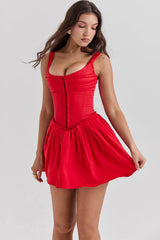 Cupid Pleated Mini Elbise