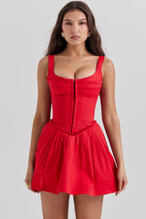 Cupid Pleated Mini Elbise