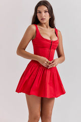 Cupid Pleated Mini Elbise