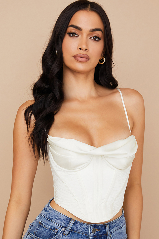 Satin Draped Crop