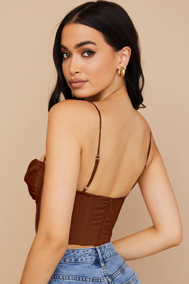 Satin Draped Crop
