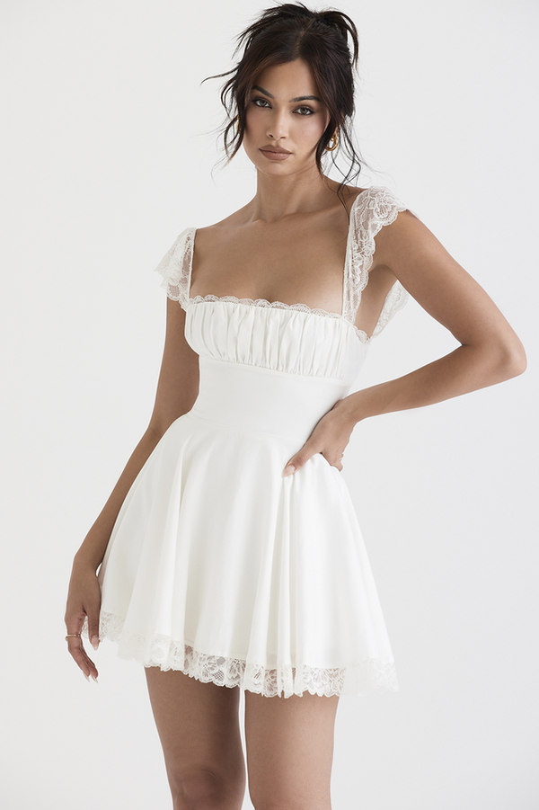 Lace A-Line Mini Elbise