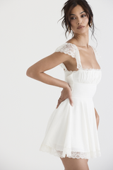 Lace A-Line Mini Elbise