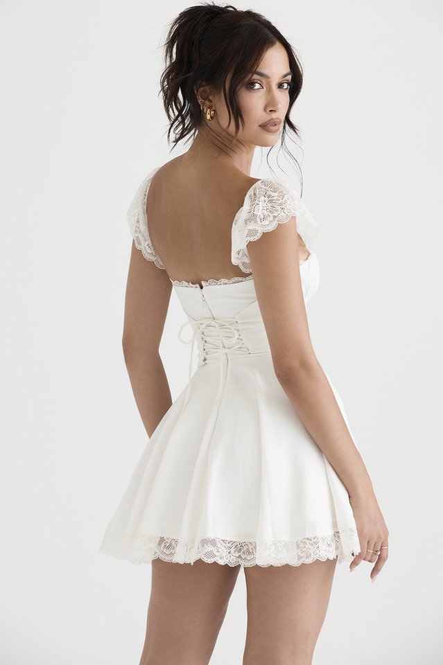 Lace A-Line Mini Elbise