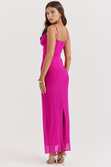 Nalini Fuchsia Maxi Elbise