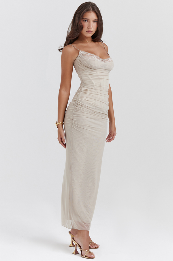 Nalini Sand Maxi Elbise