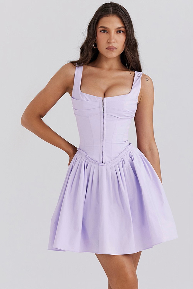 Cupid Pleated Mini Elbise